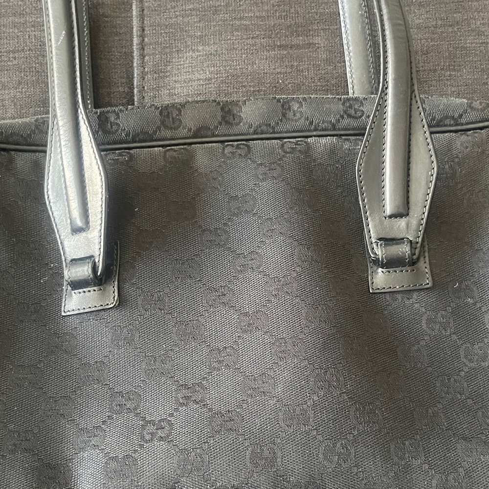 Gucci Charcoal Monogram Shoulder Bag